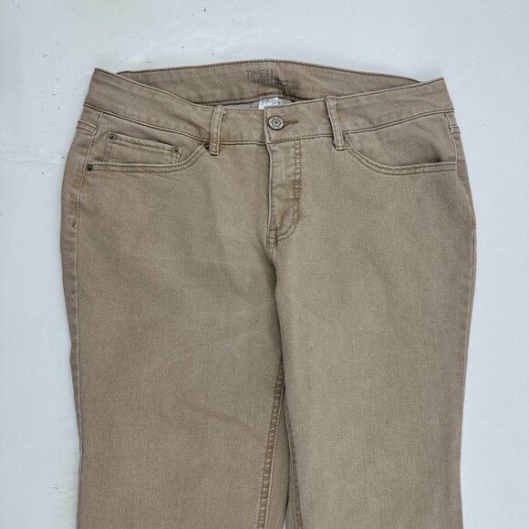Time and Tru Bootcut Women's size 16P Beige Tan Denim Jeans - Picture 2 of 4